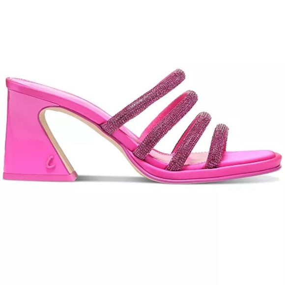 Circus NY by Sam Edelman Heddie Embellished Mule Sandals in Pink Punch Sz 6.5 - Picture 9 of 11